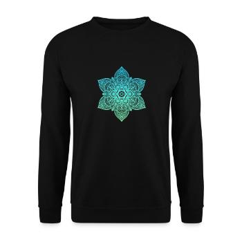Mandala - Unisex Pullover - Schwarz - Vorne - Alina (178cm) & Michal (187cm)