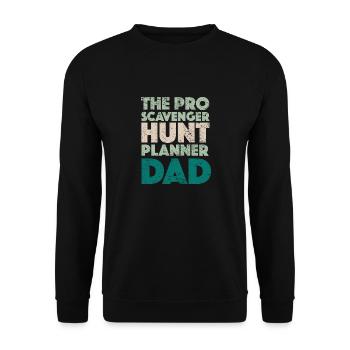 The Pro Scavenger Hunt Planner Dad - Unisex Pullover - Schwarz - Vorne - Alina (178cm) & Michal (187cm)