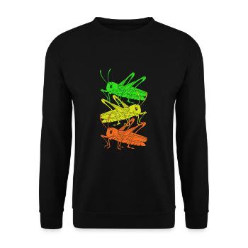 Grasshopper - Unisex Sweatshirt - black - Front - Alina (178cm) & Michal (187cm)