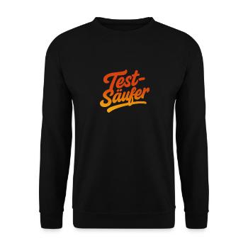 TestSaeufer - Unisex Pullover - Schwarz - Vorne - Alina (178cm) & Michal (187cm)