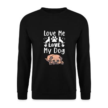 Dog - Unisex Sweatshirt - black - Front - Alina (178cm) & Michal (187cm)