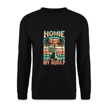 Hippy - Unisex Sweatshirt - black - Front - Alina (178cm) & Michal (187cm)