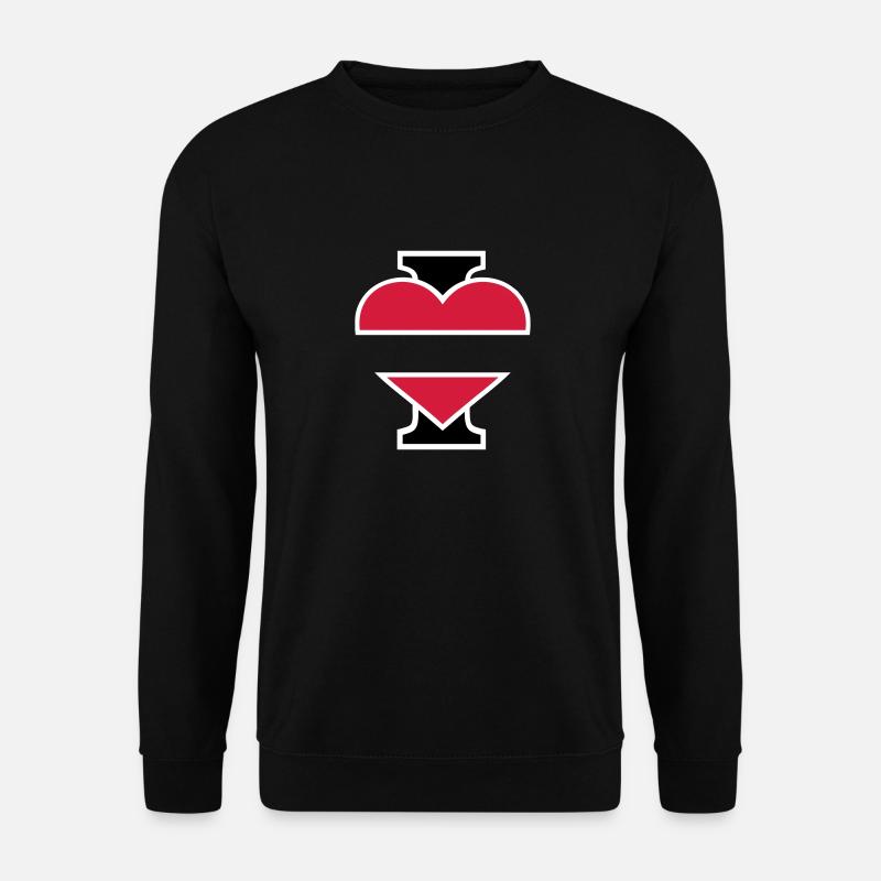 I Love - Unisex Pullover - Schwarz