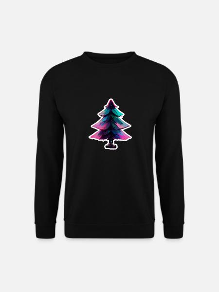 Cyber Christmas Tree - Unisex Pullover - Schwarz