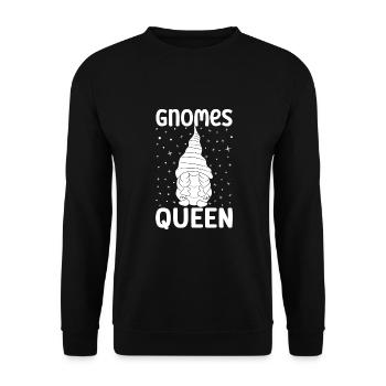 Gnome Costume Hommes Gnomes Reine Gnome - Sweat-shirt Unisexe - noir - Devant - Alina (178cm) & Michal (187cm)