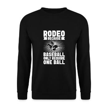 Rodeo Horse Riding Rodeo Only Require Cowboy - Unisex Pullover - Schwarz - Vorne - Alina (178cm) & Michal (187cm)