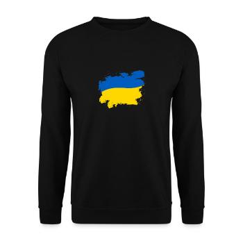 Ukraine - Unisex Pullover - Schwarz - Vorne - Alina (178cm) & Michal (187cm)