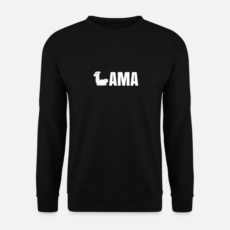 Lama - Unisex Pullover - Schwarz