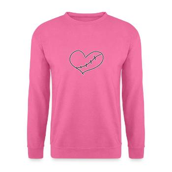 Gebrochenes Herz - Unisex Pullover - Pink - Vorne