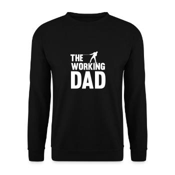 The working dad - Sweat-shirt Unisexe - noir - Devant - Alina (178cm) & Michal (187cm)