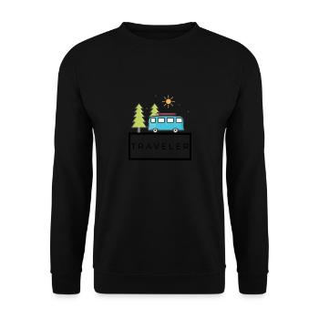 Voyageur / Voyageur - Sweat-shirt Unisexe - noir - Devant - Alina (178cm) & Michal (187cm)