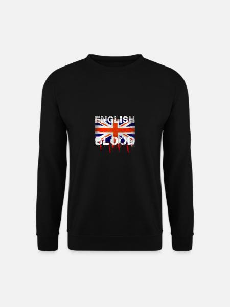 deutsch blood,flagge,angleterre,royaume-uni, angleterre - Sweat-shirt Unisexe - noir