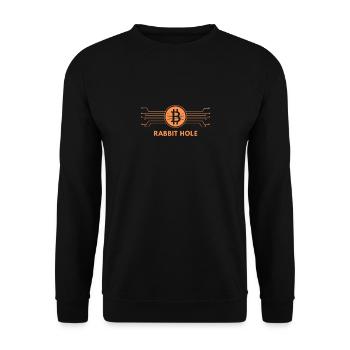 Bitcoin Rabbit Hole - Unisex Sweatshirt - black - Front - Alina (178cm) & Michal (187cm)