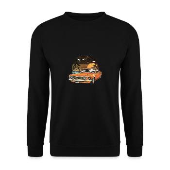 Vintage Vintage Car - Unisex Sweatshirt - black - Front - Alina (178cm) & Michal (187cm)