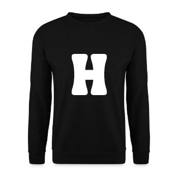 H - Unisex Sweatshirt - black - Front - Alina (178cm) & Michal (187cm)