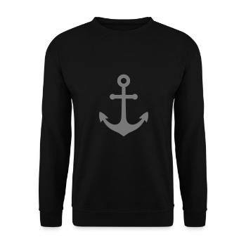 Anker - Unisex Pullover - Schwarz - Vorne - Alina (178cm) & Michal (187cm)