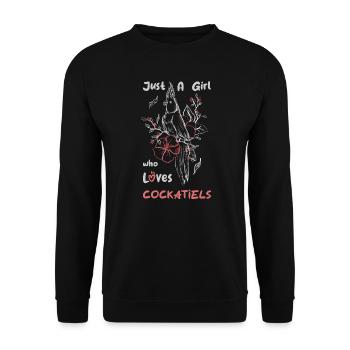 Just A Girl Who Loves Cockatiels - Unisex Sweatshirt - black - Front - Alina (178cm) & Michal (187cm)