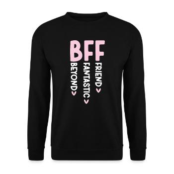 Beste Freunde Für Immer Bff Bestie-freundschaft - Unisex Pullover - Schwarz - Vorne - Alina (178cm) & Michal (187cm)
