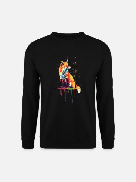 Red fox - Unisex Sweatshirt - black