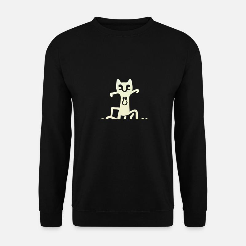 Light dancing cat - Unisex Sweatshirt - black