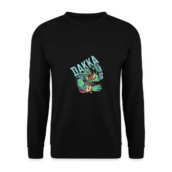Dakka Orc - Sweat-shirt Unisexe - noir - Devant - Alina (178cm) & Michal (187cm)