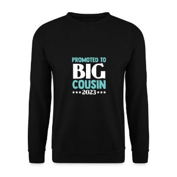 Promoted to Great Cousin 2023 - Unisex Sweatshirt - black - Front - Alina (178cm) & Michal (187cm)