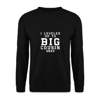 Leveled Up To Big Cousine 2023 - Unisex Sweatshirt - black - Front - Alina (178cm) & Michal (187cm)