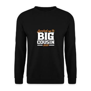 Leveled Up To Big Cousine 2023 - Unisex Sweatshirt - black - Front - Alina (178cm) & Michal (187cm)