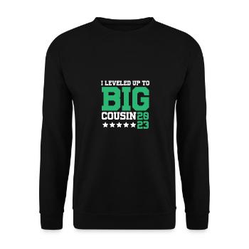 Leveled Up To Big Cousine 2023 - Unisex Sweatshirt - black - Front - Alina (178cm) & Michal (187cm)