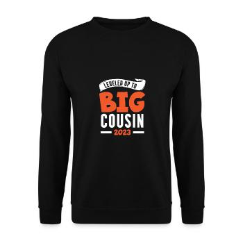 Leveled Up To Big Cousine 2023 - Unisex Sweatshirt - black - Front - Alina (178cm) & Michal (187cm)
