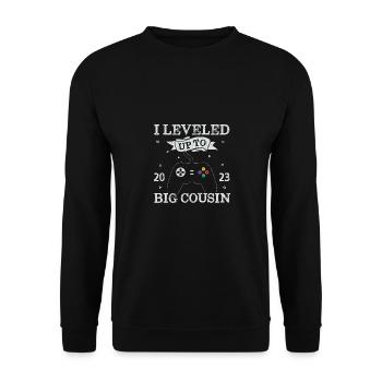 Leveled Up To Big Cousine 2023 - Unisex Sweatshirt - black - Front - Alina (178cm) & Michal (187cm)