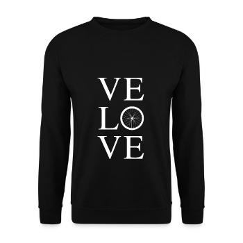 Perfektes Geschenk für alle, die ihr Velo lieben - Unisex Pullover - Schwarz - Vorne - Alina (178cm) & Michal (187cm)