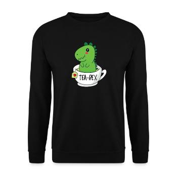Tea Rex - Unisex Sweatshirt - black - Front - Alina (178cm) & Michal (187cm)