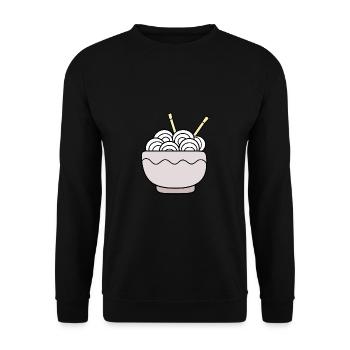 Ramen Nudeln Japan Küche - Unisex Pullover - Schwarz - Vorne - Alina (178cm) & Michal (187cm)