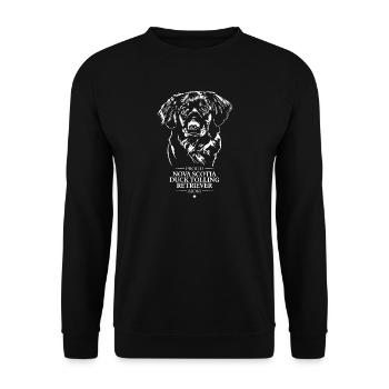 Nova Scotia Duck Tolling Retriever Mom Wilsigns - Unisex Sweatshirt - black - Front - Alina (178cm) & Michal (187cm)