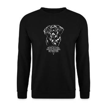 Nova Scotia Duck Tolling Retriever Dad Wilsigns - Unisex Sweatshirt - black - Front - Alina (178cm) & Michal (187cm)
