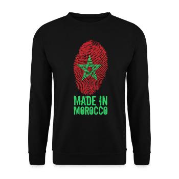 Made in Morocco / Gemacht in Marokko المغرب - Unisex Pullover - Schwarz - Vorne - Alina (178cm) & Michal (187cm)