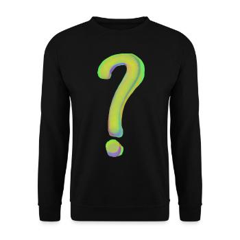 Question mark - Unisex Sweatshirt - black - Front - Alina (178cm) & Michal (187cm)