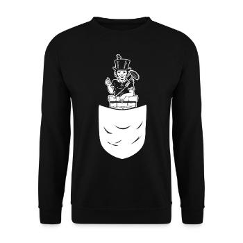 Chimney Sweep Job Profession Chimney Whisperer - Unisex Sweatshirt - black - Front - Alina (178cm) & Michal (187cm)
