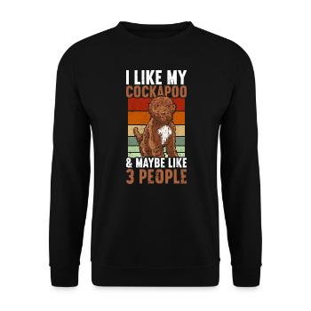 Cockapoo - Unisex Sweatshirt - black - Front - Alina (178cm) & Michal (187cm)