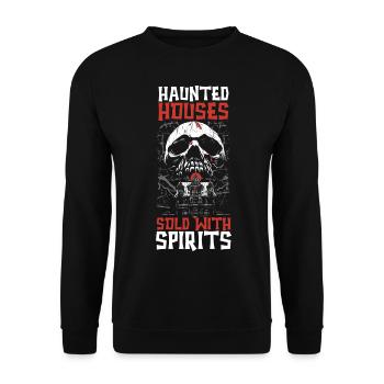 Maisons hantées vendues avec Ghosts Realtor Hello - Sweat-shirt Unisexe - noir - Devant - Alina (178cm) & Michal (187cm)