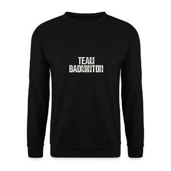 Badminton Coach Team - Unisex Sweatshirt - black - Front - Alina (178cm) & Michal (187cm)