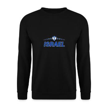 Israel - Unisex Sweatshirt - black - Front - Alina (178cm) & Michal (187cm)