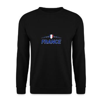 Frankreich - Unisex Pullover - Schwarz - Vorne - Alina (178cm) & Michal (187cm)