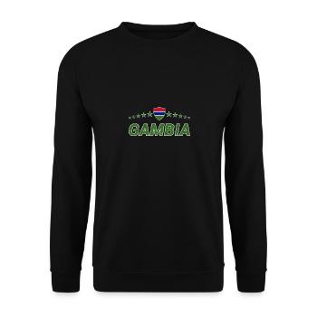 Gambia - Unisex Sweatshirt - black - Front - Alina (178cm) & Michal (187cm)