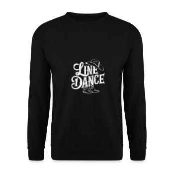 Line Dance Design for Dancers and Dance Group - Unisex Sweatshirt - black - Front - Alina (178cm) & Michal (187cm)