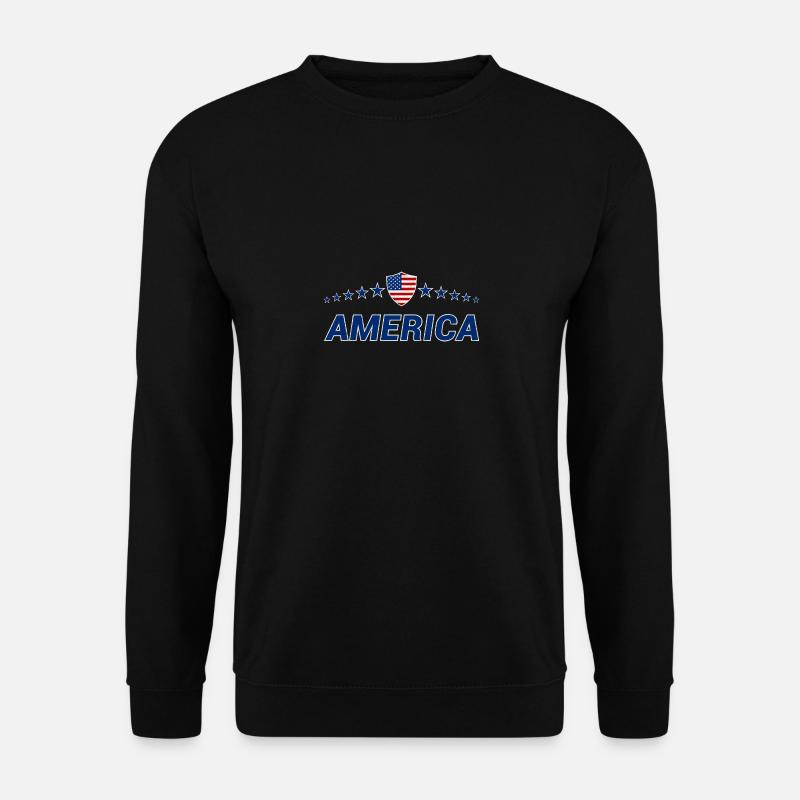 USA - Unisex Pullover - Schwarz