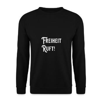 Freiheit Ruft! - Unisex Pullover - Schwarz - Vorne - Alina (178cm) & Michal (187cm)