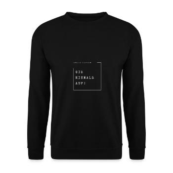 Gib niemals auf! - Unisex Pullover - Schwarz - Vorne - Alina (178cm) & Michal (187cm)