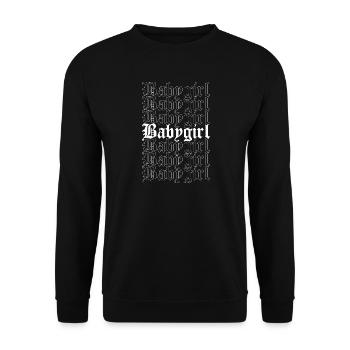 Babygirl Aesthetic Soft Grunge E-Boy E-Girl - Unisex Sweatshirt - black - Front - Alina (178cm) & Michal (187cm)